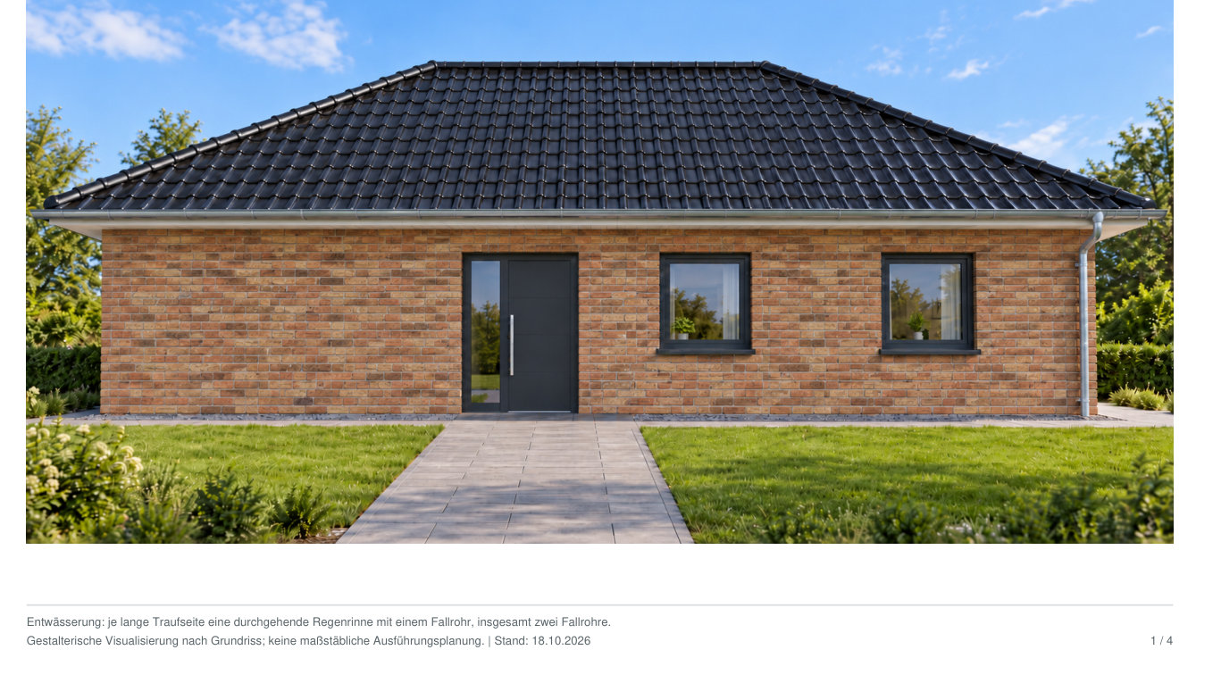 3D-Visualisierung eines Bungalows