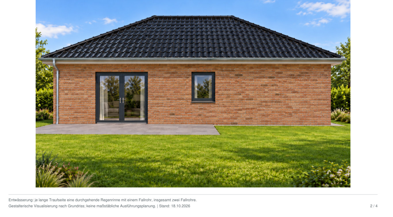 Bungalow Gartenseite