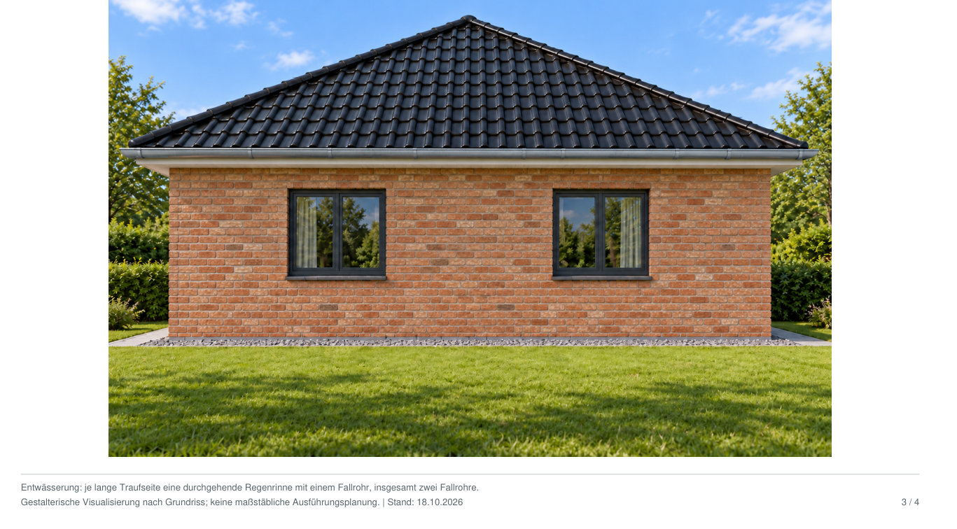 Bungalow linke Hausseite